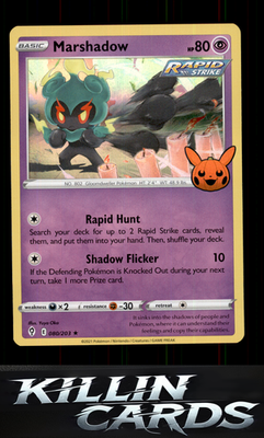 Marshadow 080/203 Pokemon Holo Rare SWSH07: Evolving Skies Card NM