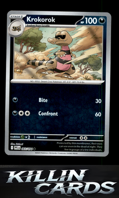 Reverse Holofoil Krokorok 065/094 Pokemon Common ME02: Phantasmal Flames Card NM