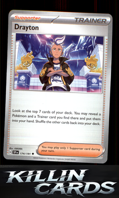 Drayton - 174/191 174/191 Pokemon Uncommon SV08: Surging Sparks Card NM