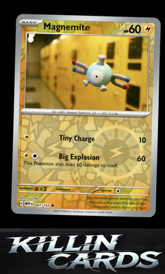 Reverse Holofoil Magnemite 081/165 Pokemon Common SV: Scarlet & Violet 151 Card