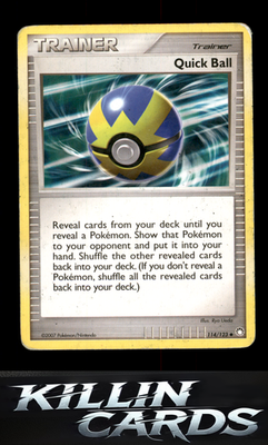 Quick Ball 114/123 Pokemon Uncommon Mysterious Treasures Card LP