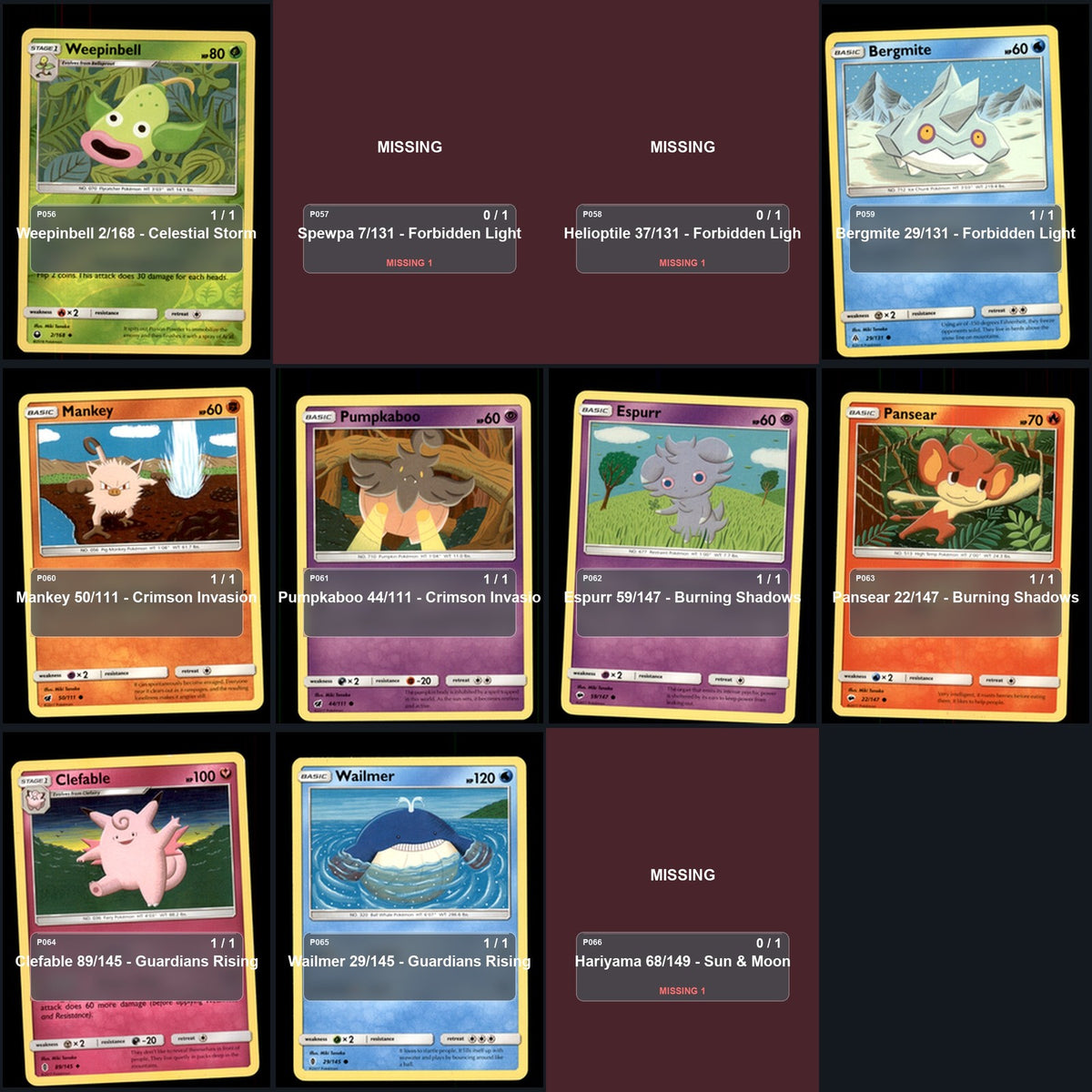 Pokemon TCG Miki Tanaka Artist Collection 52 Cards Lot