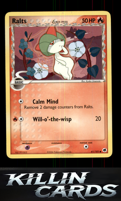 Ralts (Delta Species) 61/101 Pokemon Common Dragon Frontiers Card LP