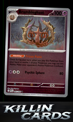 Reverse Holofoil Brambleghast 047/094 Pokemon Uncommon ME02: Phantasmal Flames C