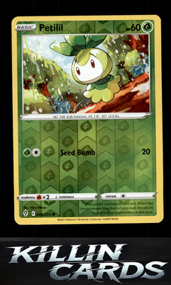 Reverse Holofoil Petilil 009/203 Pokemon Common SWSH07: Evolving Skies Card NM