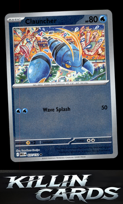 Reverse Holofoil Clauncher 037/132 Pokemon Common ME01: Mega Evolution Card NM