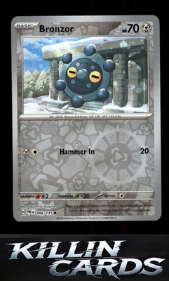 Reverse Holofoil Bronzor 066/131 Pokemon Common SV: Prismatic Evolutions Card NM