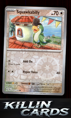 Reverse Holofoil Squawkabilly 141/159 Pokemon Common SV09: Journey Together Card