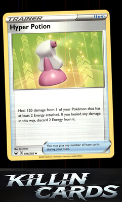 Hyper Potion 166/202 Pokemon Uncommon SWSH01: Sword & Shield Base Set Card NM
