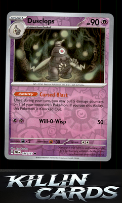 Reverse Holofoil Dusclops 036/131 Pokemon Common SV: Prismatic Evolutions Card N