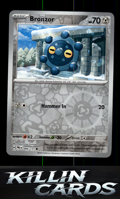 Reverse Holofoil Bronzor 066/131 Pokemon Common SV: Prismatic Evolutions Card NM