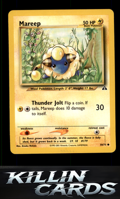 Mareep 58/75 Pokemon Common Neo Discovery Card LP