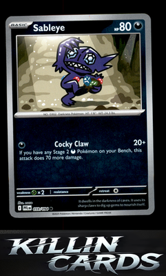 Reverse Holofoil Sableye 059/094 Pokemon Common ME02: Phantasmal Flames Card NM