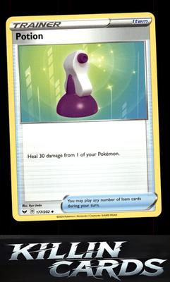 Potion 177/202 Pokemon Uncommon SWSH01: Sword & Shield Base Set Card NM