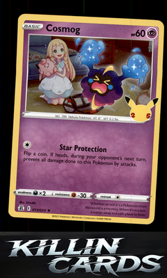 Cosmog 013/025 Pokemon Holo Rare Celebrations Card NM