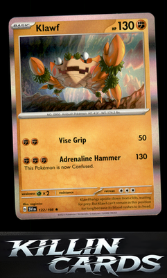 Klawf - 122/198 122/198 Pokemon Rare SV01: Scarlet & Violet Base Set Card NM