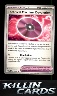 Technical Machine: Devolution 177/182 Pokemon Uncommon SV04: Paradox Rift Card N