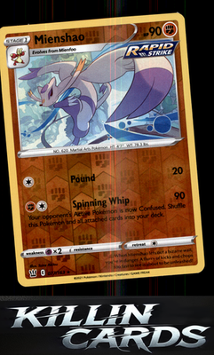 Reverse Holofoil Mienshao 077/163 Pokemon Rare SWSH05: Battle Styles Card NM