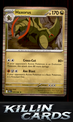 Haxorus 070/086 Pokemon Rare SV: Black Bolt Card NM