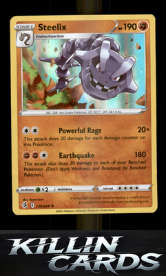 Steelix 139/264 Pokemon Holo Rare SWSH08: Fusion Strike Card NM