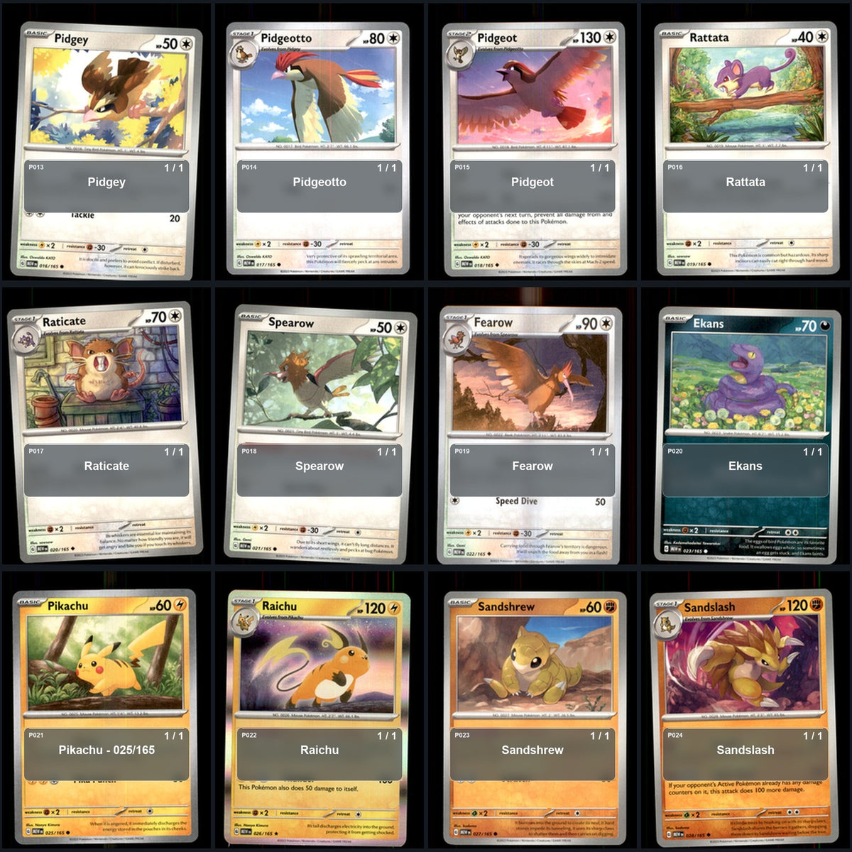 Pokemon TCG SV: Scarlet & Violet 151 C/UC/R Standard Set 151 Cards