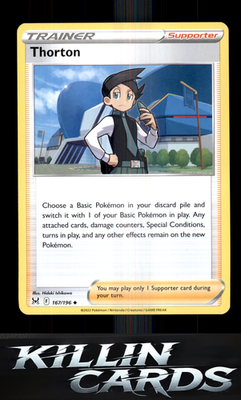 Thorton 167/196 Pokemon Uncommon SWSH11: Lost Origin Card NM