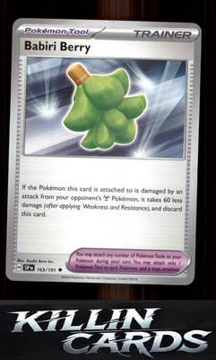 Babiri Berry 163/191 Pokemon Uncommon SV08: Surging Sparks Card NM