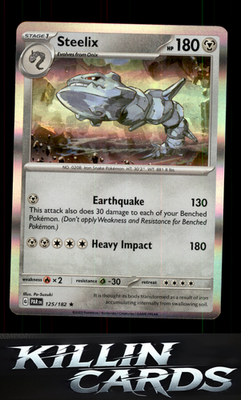 Steelix - 125/182 125/182 Pokemon Rare SV04: Paradox Rift Card NM