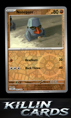 Reverse Holofoil Nosepass 097/182 Pokemon Common SV10: Destined Rivals Card NM