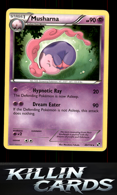 Musharna 49/114 Pokemon Rare Black and White Card NM