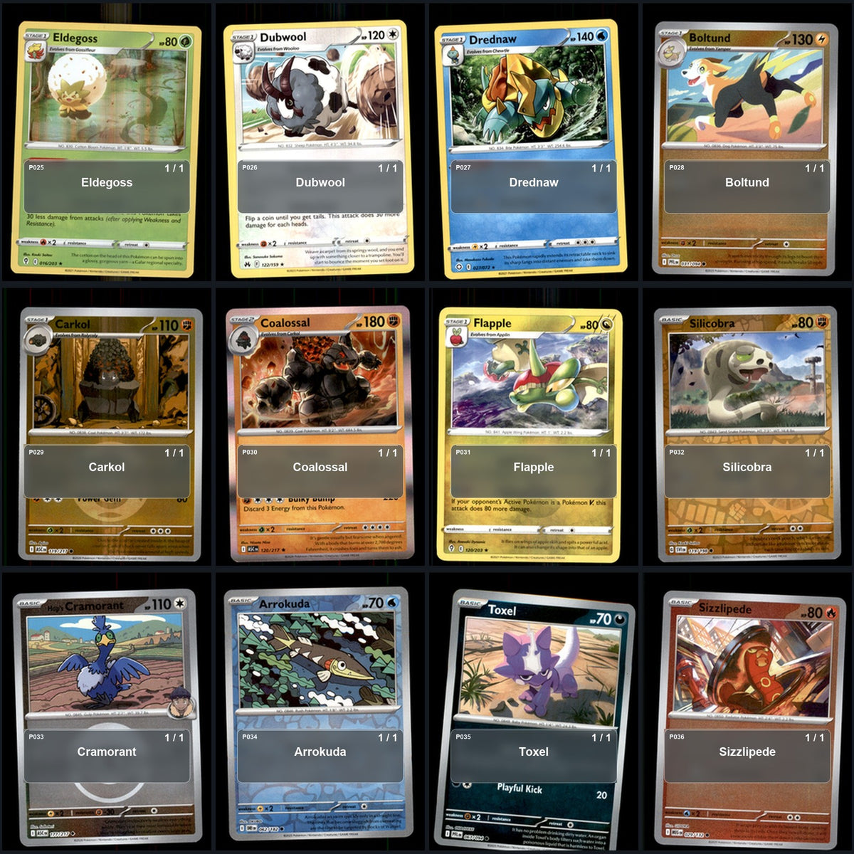 Pokemon TCG Generation 8 Galar Pokemon Pokedex Set 86 Cards Collection