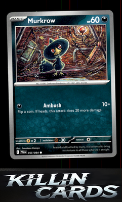 Murkrow 057/094 Pokemon Common ME02: Phantasmal Flames Card NM