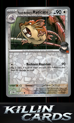 Reverse Holofoil Team Rocket's Raticate - 148/182 148/182 Pokemon Common SV10: D