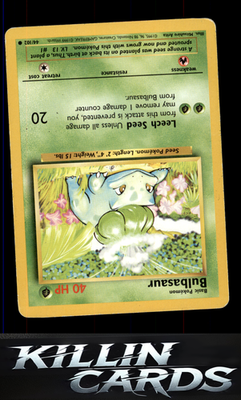 Bulbasaur 044/102 Pokemon Common Base Set Card LP