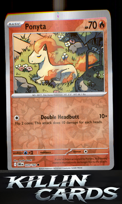 Reverse Holofoil Ponyta 029/182 Pokemon Common SV10: Destined Rivals Card NM
