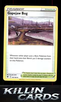 Gapejaw Bog 142/189 Pokemon Uncommon SWSH10: Astral Radiance Card NM