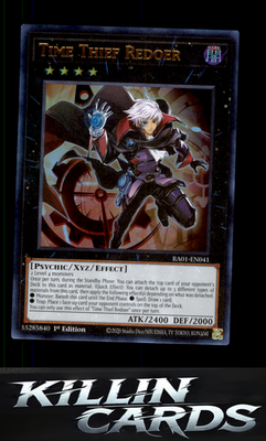 1st Edition Time Thief Redoer RA01-EN041 YuGiOh Super Rare 25th Anniversary Rari