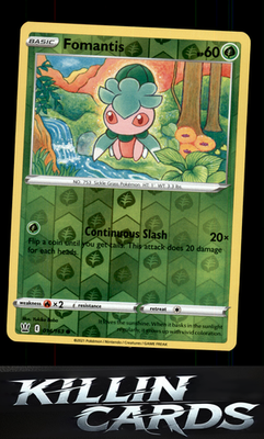 Reverse Holofoil Fomantis 014/163 Pokemon Common SWSH05: Battle Styles Card NM