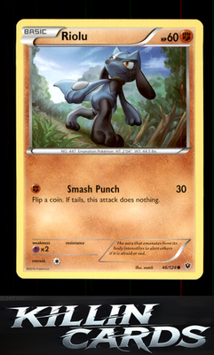 Riolu (46) 46/124 Pokemon Common XY - Fates Collide Card NM