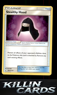 Stealthy Hood 186/214 Pokemon Uncommon SM - Unbroken Bonds Card LP