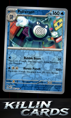 Reverse Holofoil Poliwrath 062/165 Pokemon Uncommon SV: Scarlet & Violet 151 Car