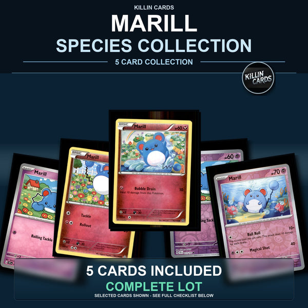 Pokemon TCG Marill Species Collection 5 Different Cards