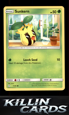 Sunkern 7/236 Pokemon Common SM - Cosmic Eclipse Card NM