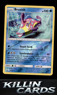 Reverse Holofoil Bruxish 38/147 Pokemon Rare SM - Burning Shadows Card NM