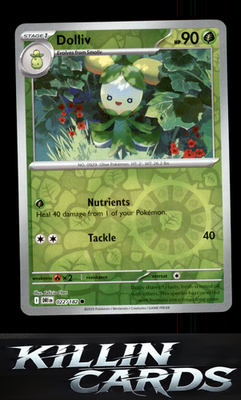 Reverse Holofoil Dolliv 022/182 Pokemon Common SV10: Destined Rivals Card NM