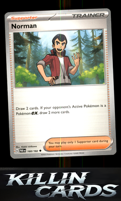 Norman 168/182 Pokemon Uncommon SV04: Paradox Rift Card NM
