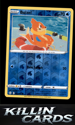 Reverse Holofoil Buizel 022/072 Pokemon Common Shining Fates Card NM