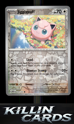 Reverse Holofoil Jigglypuff 039/165 Pokemon Common SV: Scarlet & Violet 151 Card