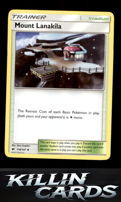 Mount Lanakila 118/147 Pokemon Uncommon SM - Burning Shadows Card NM