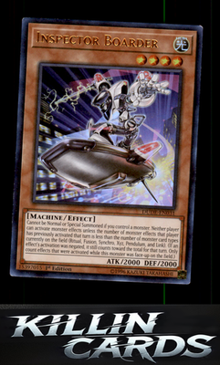 1st Edition Inspector Boarder DUDE-EN031 YuGiOh Ultra Rare Duel Devastator Card